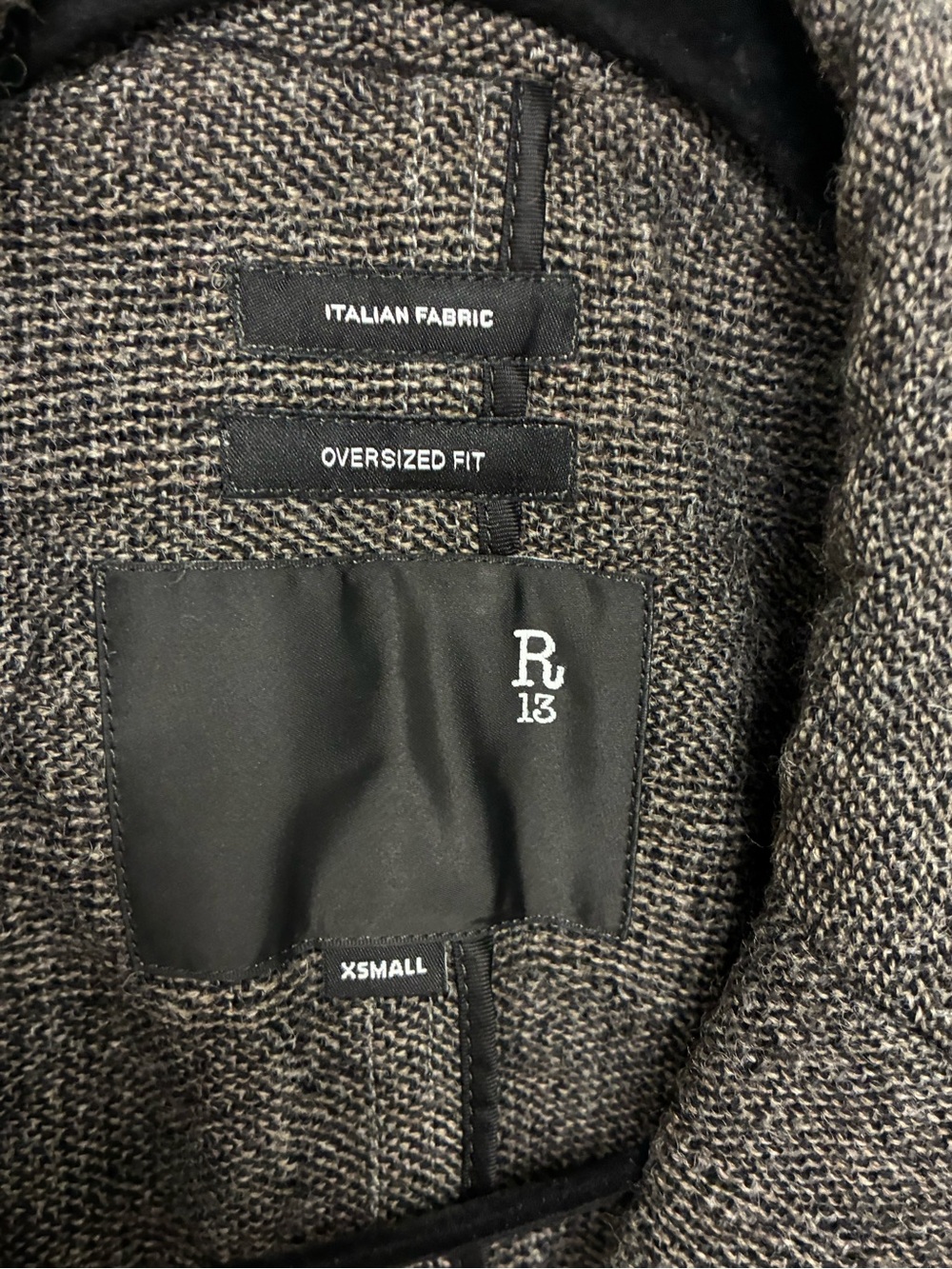 $1698 R13 Frayed Edge Oversized Ragged Blazer XS - Picture 9 of 16